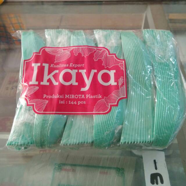 Sendok bebek plastik Ikaya hijau