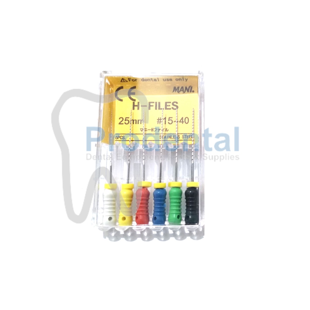 Dental h file mani / hfile / hedstrom file 25mm 15-40