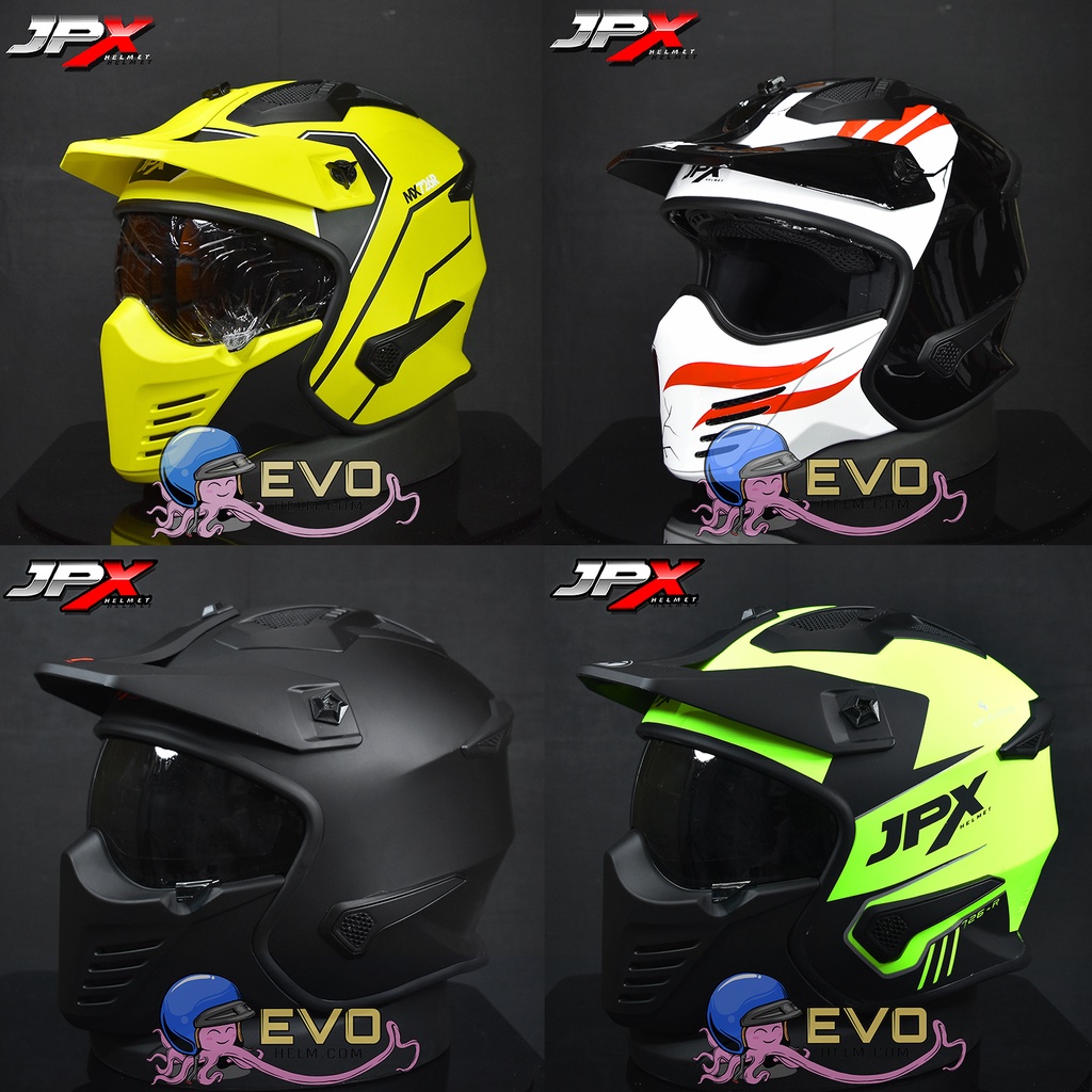 HELM JPX MOTOCROSS_JPX MX 726R - BLACK DOFF / RED (ONGKIR 2 KG)