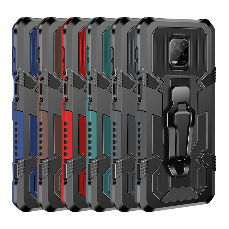 Redmi Note 9 Pro Case Rugged Armor Kick Standing Belt Clip Pinggang
