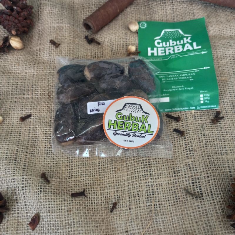 

BIJI PALA UTUH KERING 250 GRAM - Myristica Fragrans - MURNI - JS