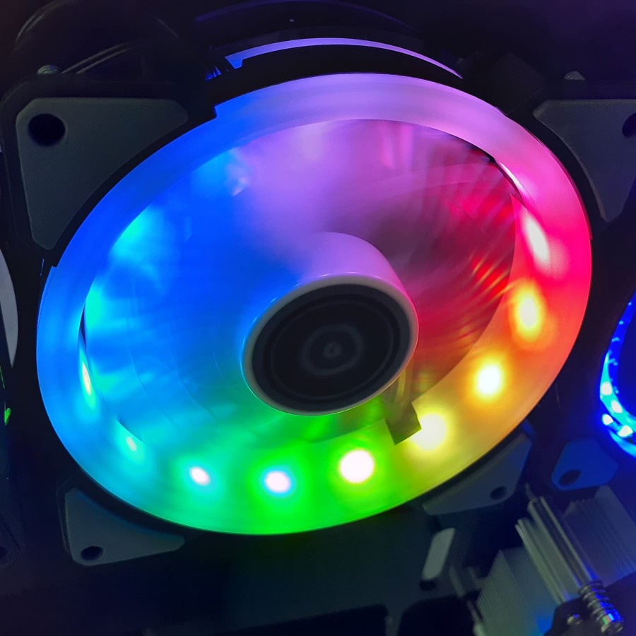 Alseye D-Ringer Rainbow RGB Kipas Fan Casing CPU Gaming LED