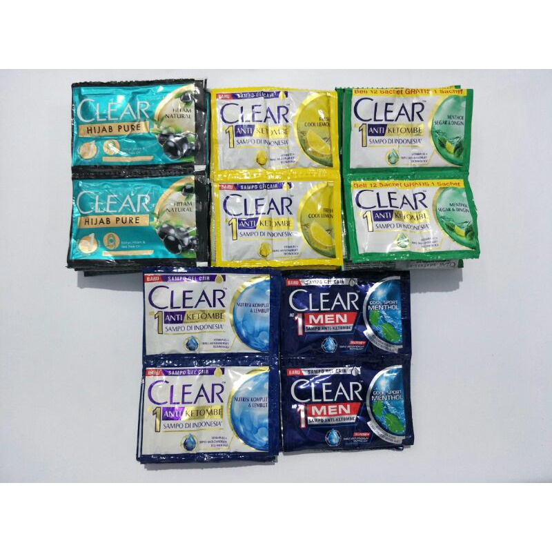 CLEAR SHAMPOO 9ML X 12 SACHET/centraltrenggalak