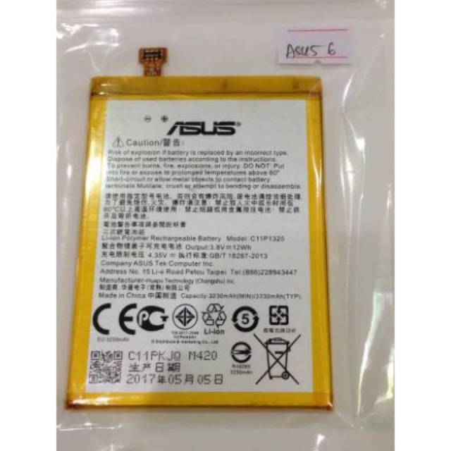 BATRE BATERAI BATTERY ASUS ZENFONE 6 C11P1325 ORIGINAL BATTERY ZEN 6