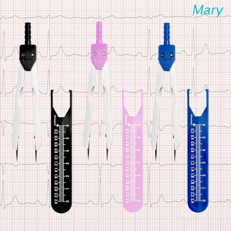 Mary EKG Jangka Sorong ECG Dengan Penggaris Pengukur Elektrokardiogram Drafting