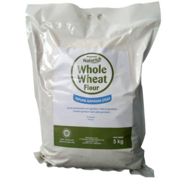 

Tepung Gandum Utuh Whole Wheat Flour (WWF) Bogasari Naturich 5Kg
