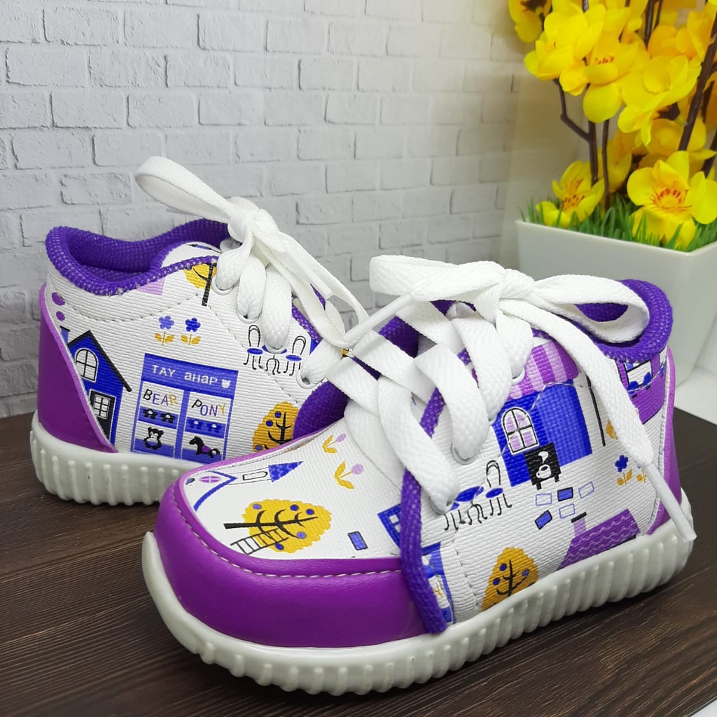 mandirishoestore-SEPATU BOOTS MOTIF ANAK 1-3 THN PEREMPUAN CAY17