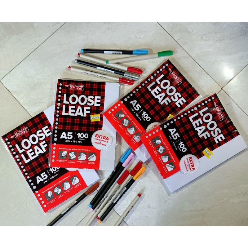 

LOOSE LEAF BIG BOSS BERGARIS A5 100 LEMBAR