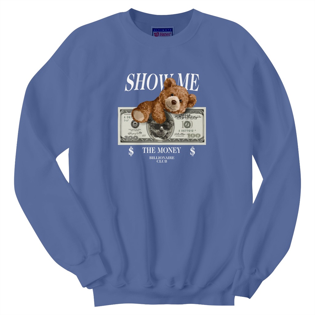 Showme Crewneck Sweater Pria Fleece Size M - XXL