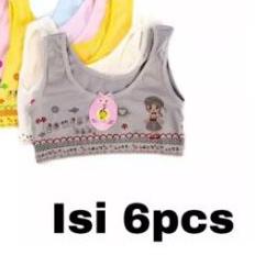 ♔ 6pcs MINI SET ANAK SD Perempuan - Miniset Kaos Dalaman Bra BH REMAJA ABG Lusinan tokonees ✿