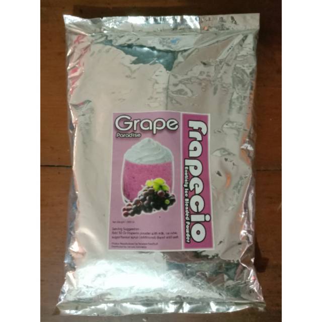 

PROMO PREMIUM POWDER DRINK/BUBUK MINUMAN KEKINIAN FRAPECIO GRAPE PARADISE
