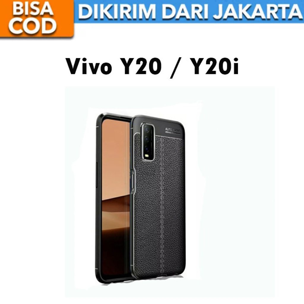 Case Auto Focus Vivo Y20 / Y20i Leather Experience SoftCase Slim Ultimate / Casing Kulit