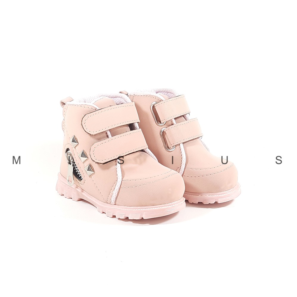 Misius - PIRAMID Sepatu Boots Anak Bahan Lembut Variasi Resleting