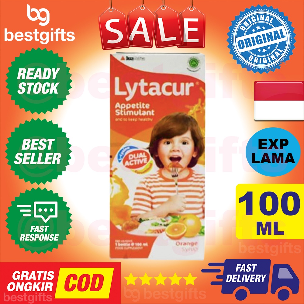 LYTACUR SYRUP DUAL ACTIVE ORANGE SIRUP JERUK MULTIVITAMIN MENINGKATKAN NAFSU MAKAN PERTUMBUHAN ANAK 100 ML