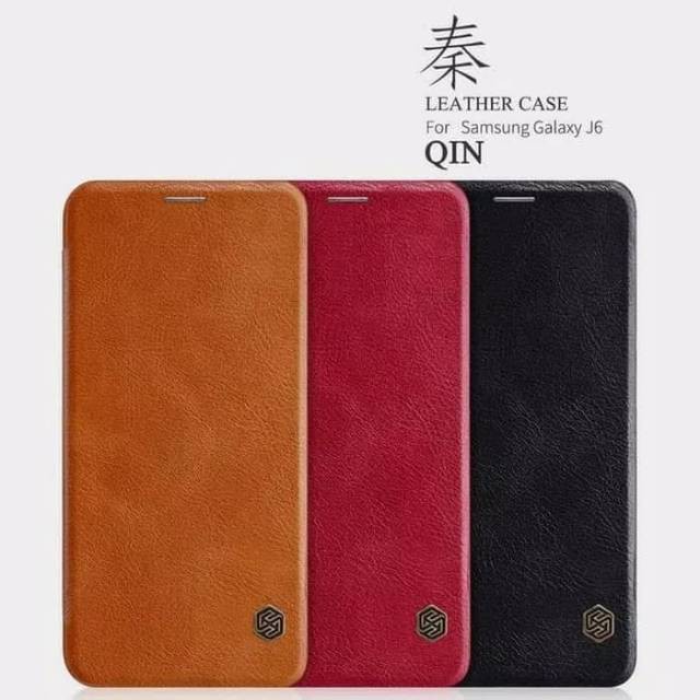 Samsung Galaxu A6 2018 - Nillkin Qin Leather Case Kulit Flip Cover Kulit Samsung a6+