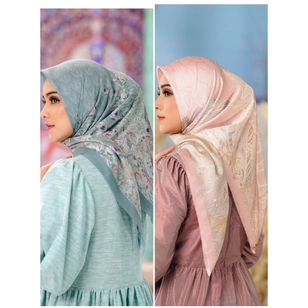 Ederra Series Buttonscarves Green milieu + Nusantara Series Buttonscarves Aurora (BUNDLING)