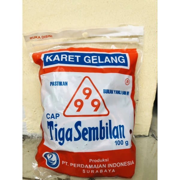 Karet Gelang Cap (999) Tiga Sembilan 1ons (100gr)