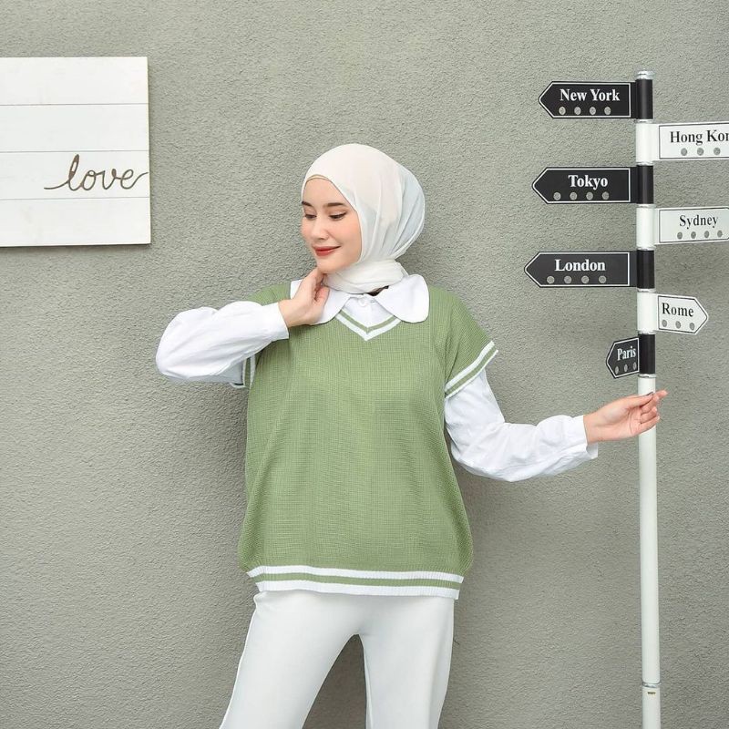 VEST RAJUT / ROMPI RAJUT OVERSIZE WANITA TEBAL PREMIUM / PEVITA ROMPI KOREA