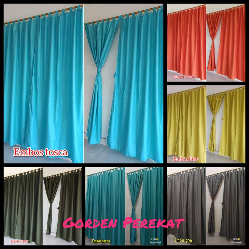 GORDEN PEREKAT POLOS EMBOS HOMEMADE gorden tali perekat embos homemade