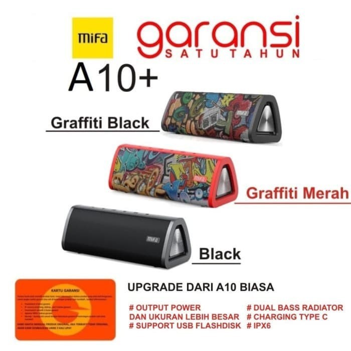 Mifa A10 PLUS Speaker A10+ Bluetooth Portable 20W IPX7 waterproof TWS
