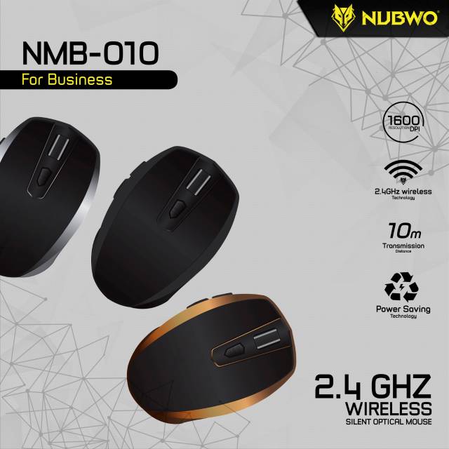 NUBWO MOUSE WIRELESS NMB-010 SILENT OPTICAL GARANSI 1TAHUN
