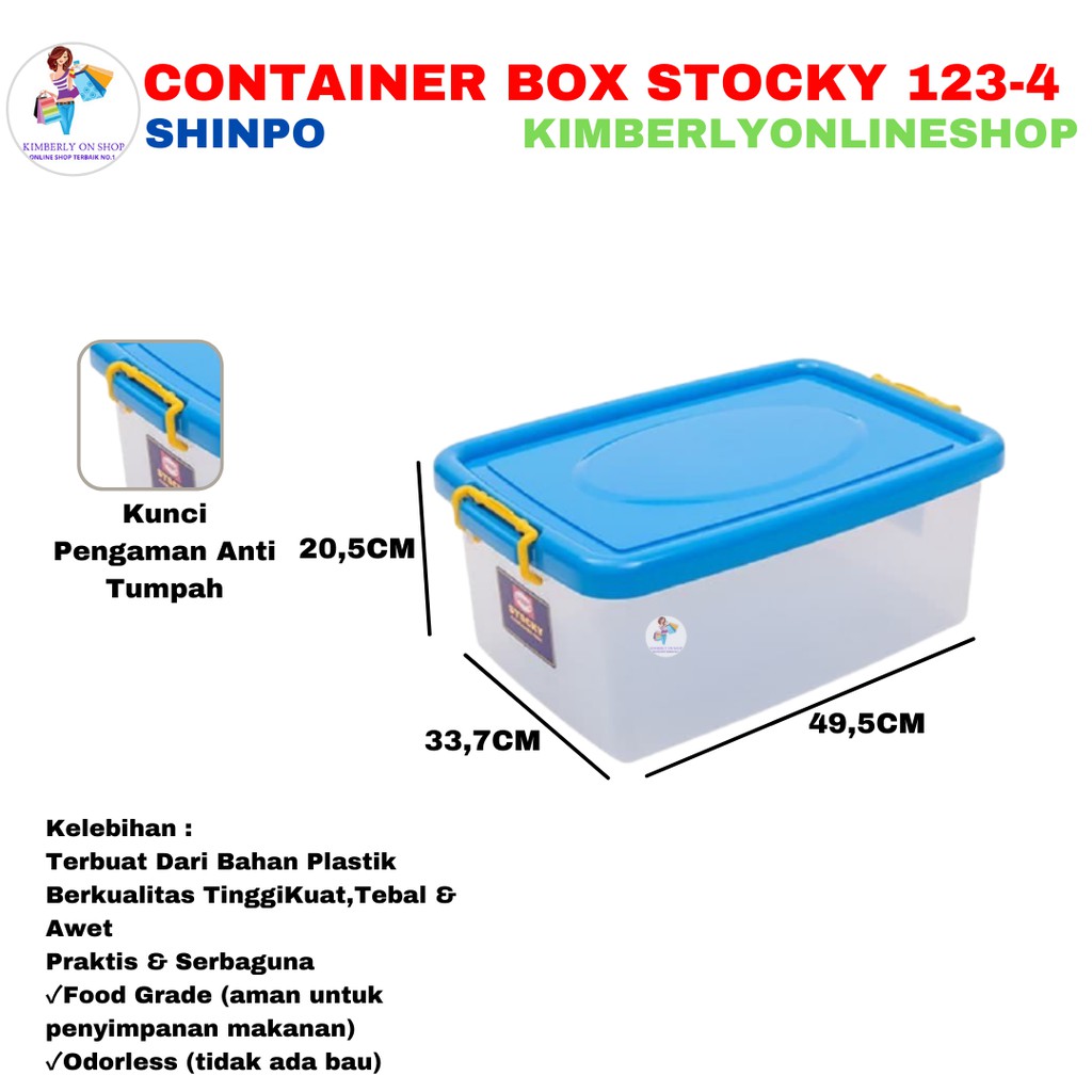 Container Box / kotak penymipanan serbaguna Stocky CB SIP 123-4