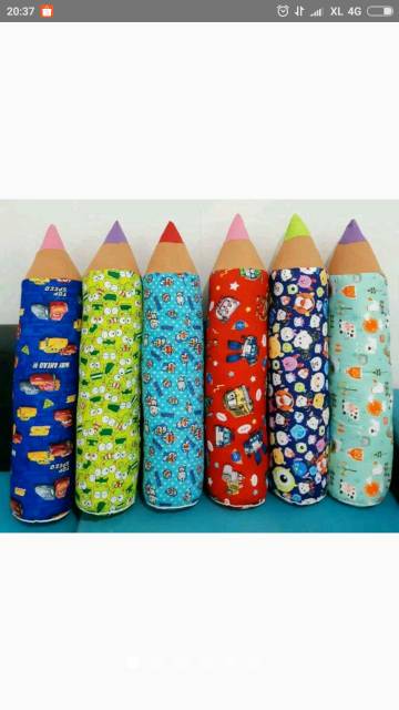 Bantal pencil isi silikon produk brendis..