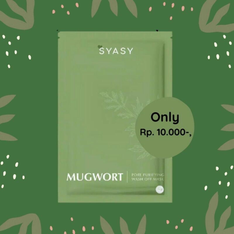[BELI 3 FREE KUAS] Syasy.id Mugwort Mask Masker Mugwort Syasy Organik