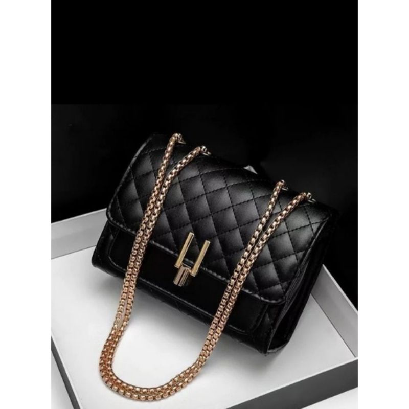 AMORA GOLD SLING BAG WANITA/TAS TALI RANTAI/TAS TALI RANTAI/TAS FASHION/TAS SELEMPANG