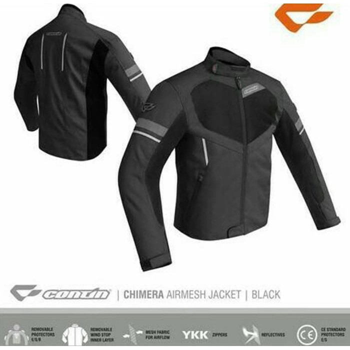 Jaket Motor Touring Contin Black Chimera