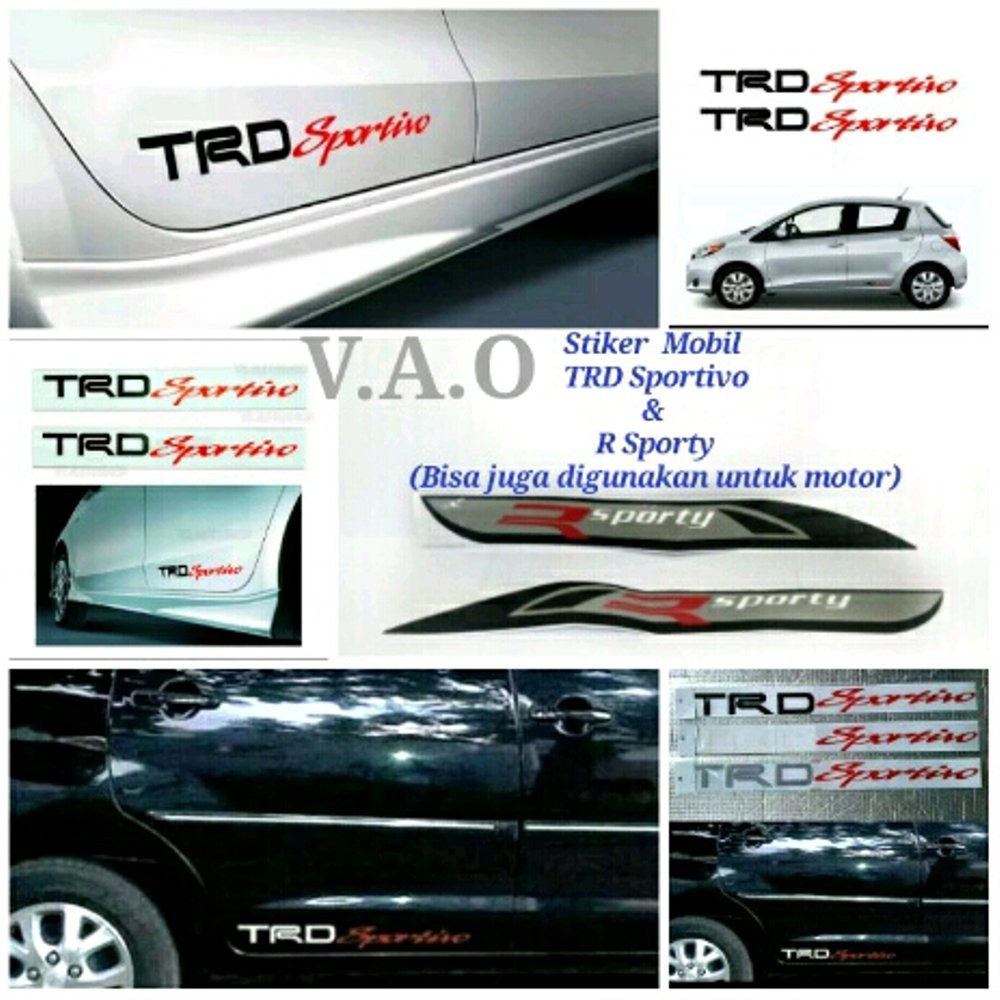Stiker Original untuk mobil dan motor TRD Sportivo - R Sporty