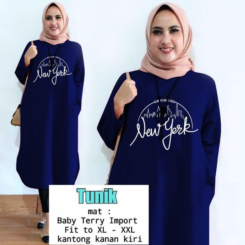 TUNIK NEW YORK / TUNIK MAMACHI / TUNIK POLOS/ TUNIK CEWEK / TUNIK PANJANG / TUNIK MOTE /TUNIK MUSLIM