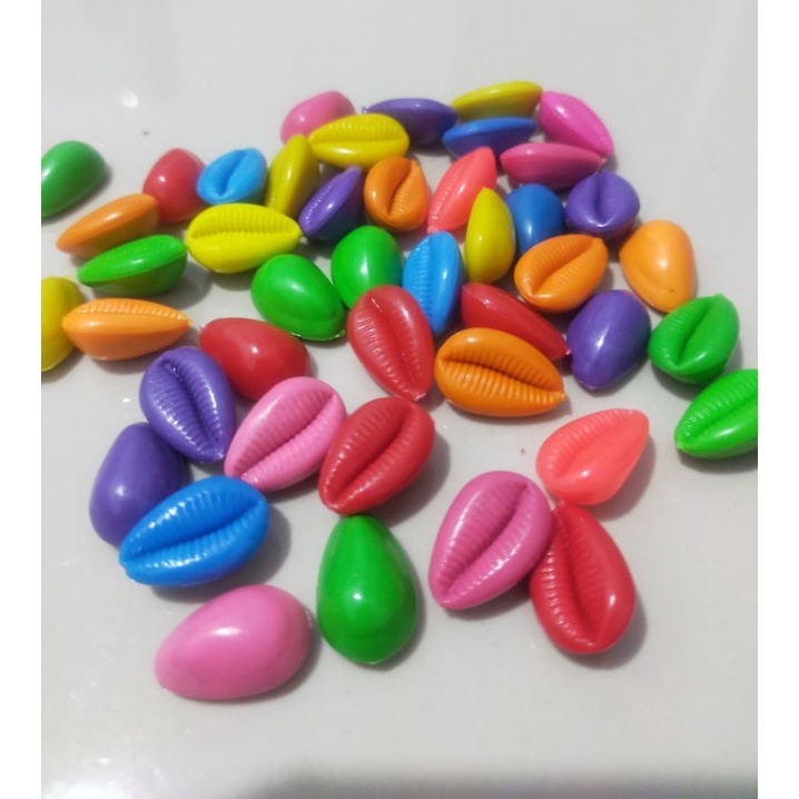 Biji Congklak Warna-warni / Mainan Anak / Mainan Edukasi (1kg) - Terjangkau