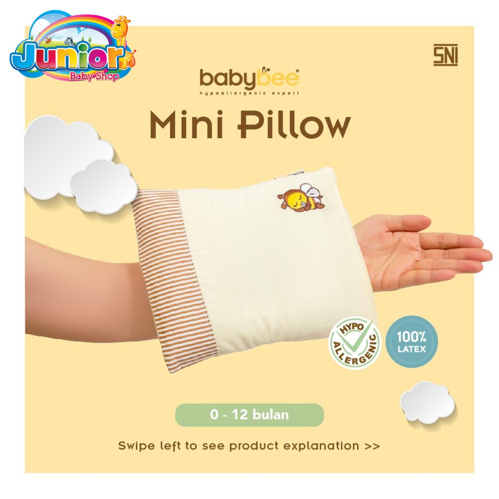 Babybee Mini Pillow W/Case - Bantal Bayi