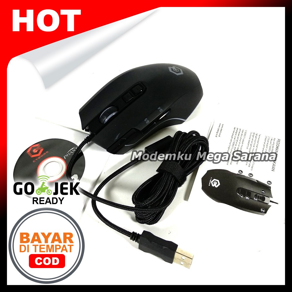 Cyborg Mouse Gaming Macro USB Cyborg F3 Phantom