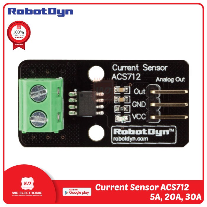 ROBOTDYN ACS712 5A 20A 30A CURRENT SENSOR ARUS ACS712