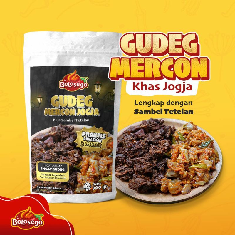 

BOLOSEGO Gudeg Mercon+Sambel Tetelan Khas Jogja 300gr