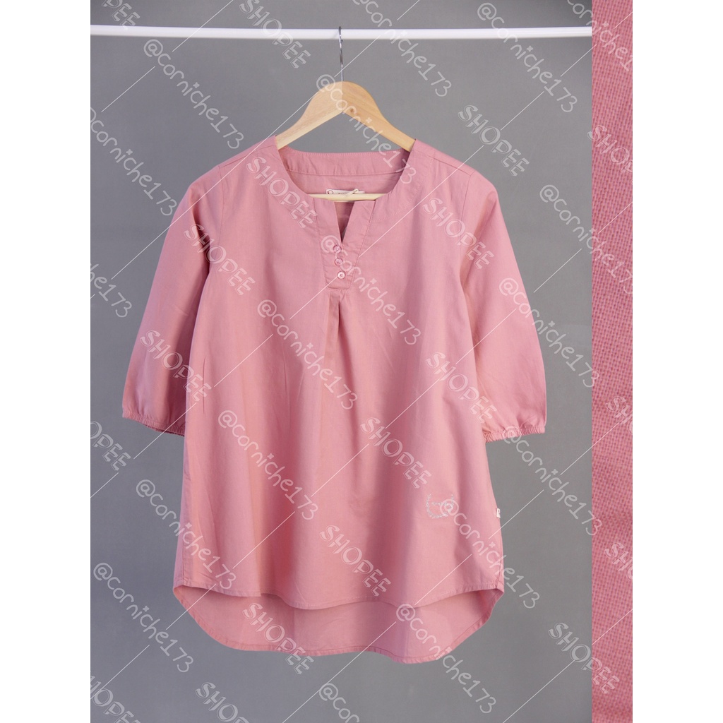 Corniche Palma Blouse Dark Pink - TH230998