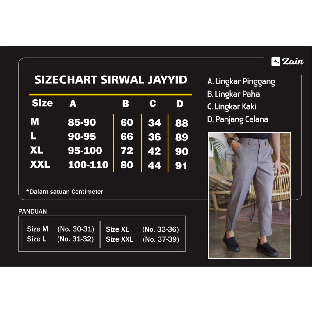 SIRWAL Chino JAYYID Celana Pria Bahan Katun By Zain Sirwal