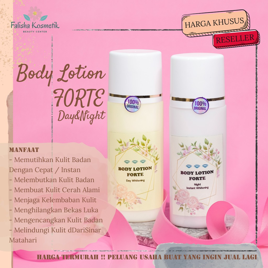 [RESELLER] Forte Body Lotion Pemutih Badan Ampuh Handbody Hb Whitening