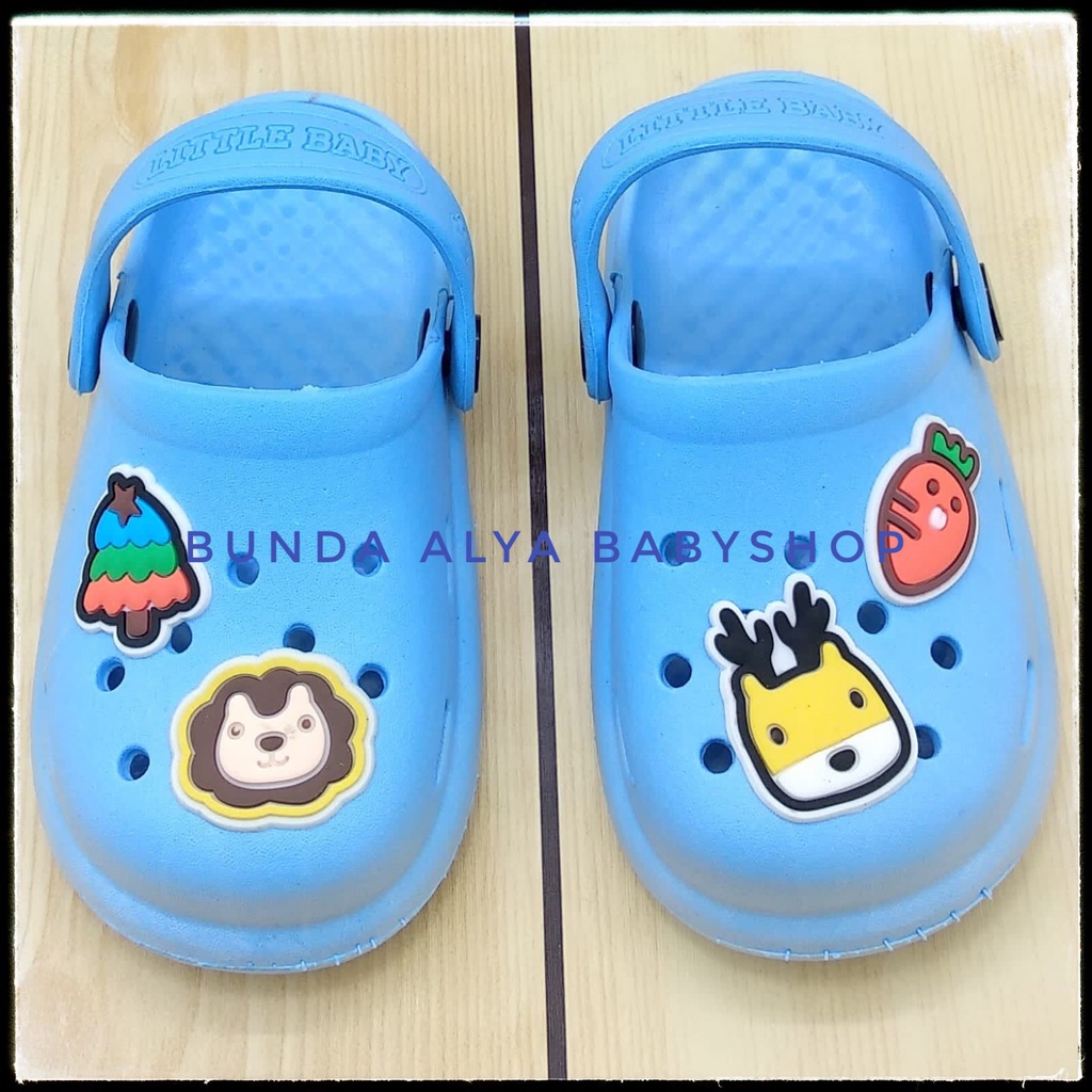 Sendal Anak Laki Laki Umur 3 4 5 Tahun BIRU Karet Elastis - Sepatu Sandal Anak Cowok Elastis Motif Lucu Karet Anti Licin Size 26 - 35 Sendal Anak Karet Sendal Anak Elastis BLUE