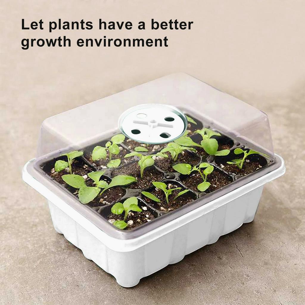 6/12 Holes Seedling Trays Seed Starter Starter Plant Flower Grow Seed Tray Box/Propagation For Gardening Grow Starting Germination Plastic Nursery Pots