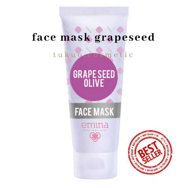 face mask / masker wajah / masker grapeseed /masker wajah emina / Emina Grape Seed Olive Face Mask