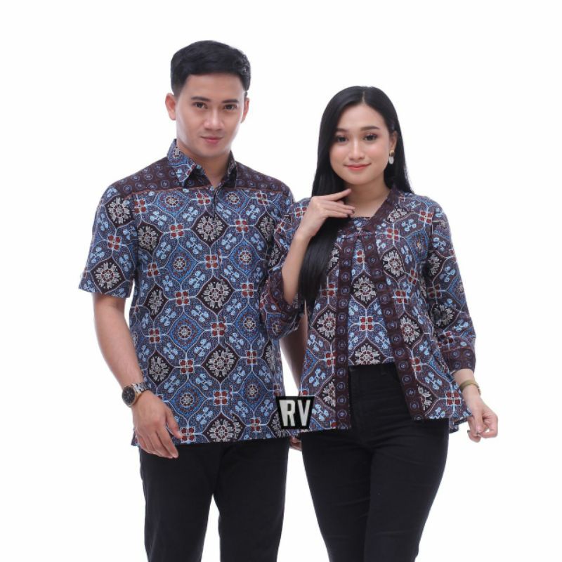 atasan batik wanita kerja Atasan batik m l xl xxl xxxl / [ BISA COD ] Atasan Batik Dolby Dolbi Dobby Dony Tenun Sutra Tulis Halus Katun Blouse Wanita / Maura Couple - Sania Ruffle Batik Couple