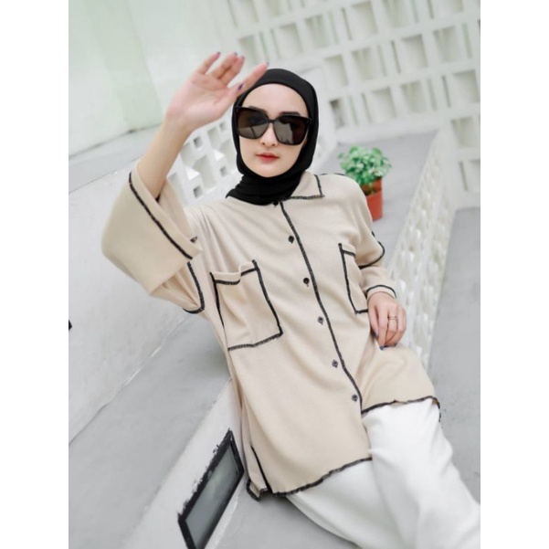 Calla Top - Kemeja Wanita Polos - Kemeja Polos - Tunik Wanita Polos - Tunik Polos - Tunik Muslim Pol