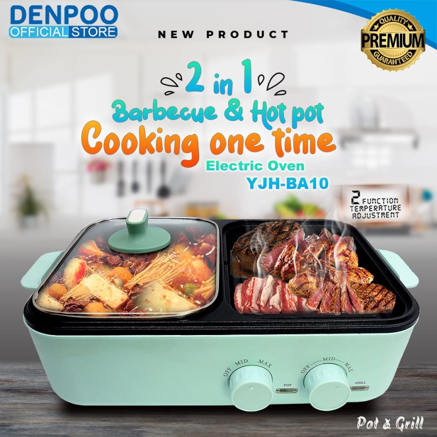 Denpoo YJH-BA10 Electric Double Pans Oven 1.5L