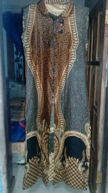 Batik Rifa Obr015 Batik Wanita Outer Batik Longvest Cardigan Saraswati Allsize Full Katun Halus