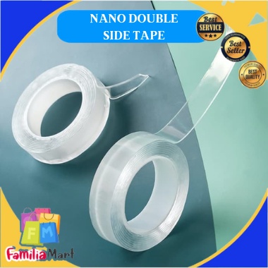 Nano Magic Tape Transparan Double Tape Solasi Selotip Isolas Lakbani Multifungs 2 Dua Sisi Tebal Bening Lem Medium Adhesive