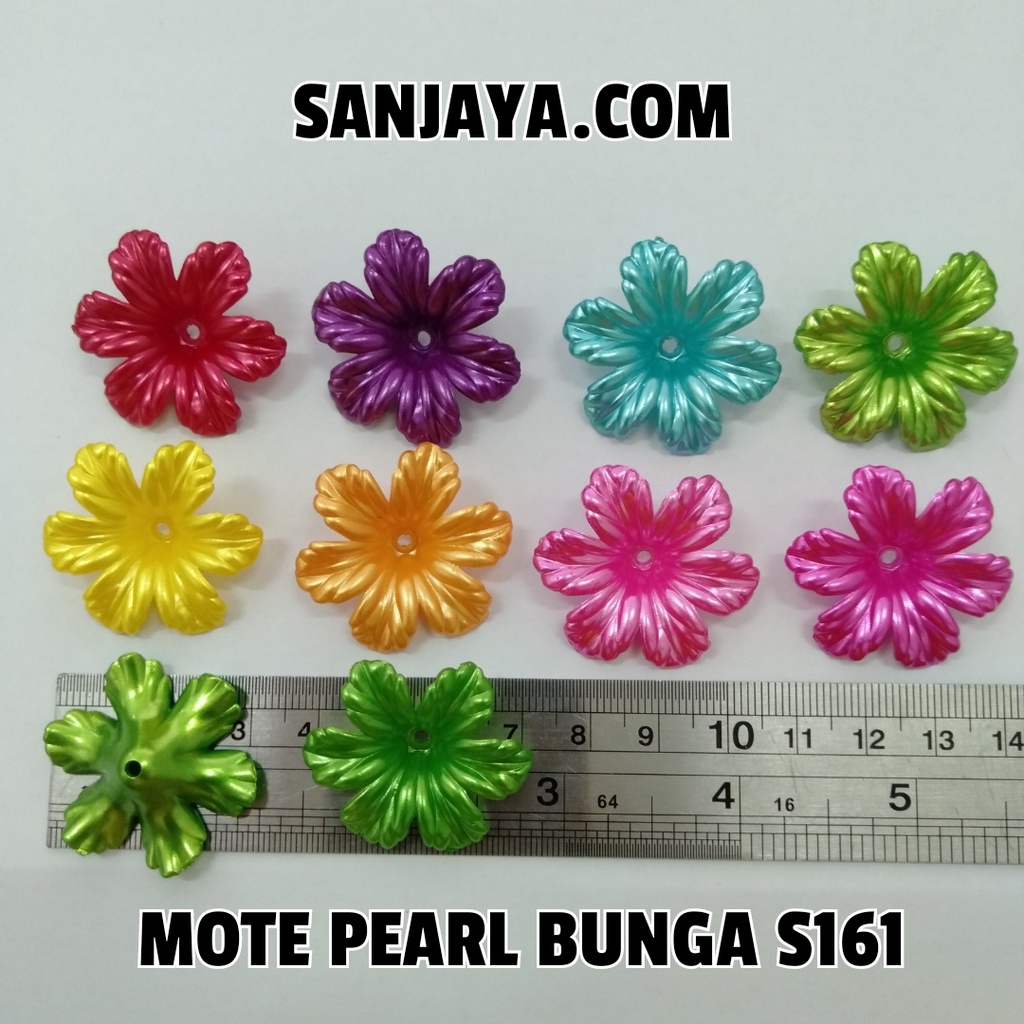 MOTE PEARL / MANIK BUNGA AKRILIK / MANIK PEARL BUNGA / MOTE PEARL BUNGA S161