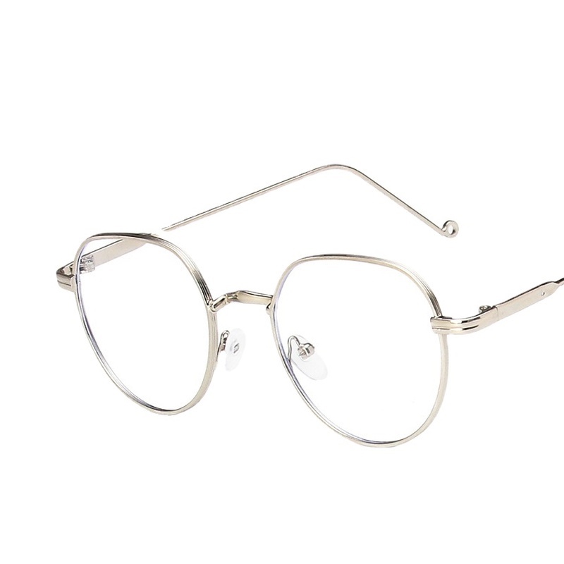 Kacamata Bulat Anti Blue Light Bahan Metal Gaya Retro Untuk Pria Dan Wanita